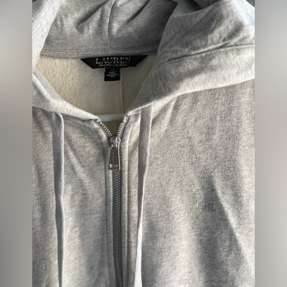 Ralph Lauren Heather Gray and Cream Hoodie - Picture 3 of 4